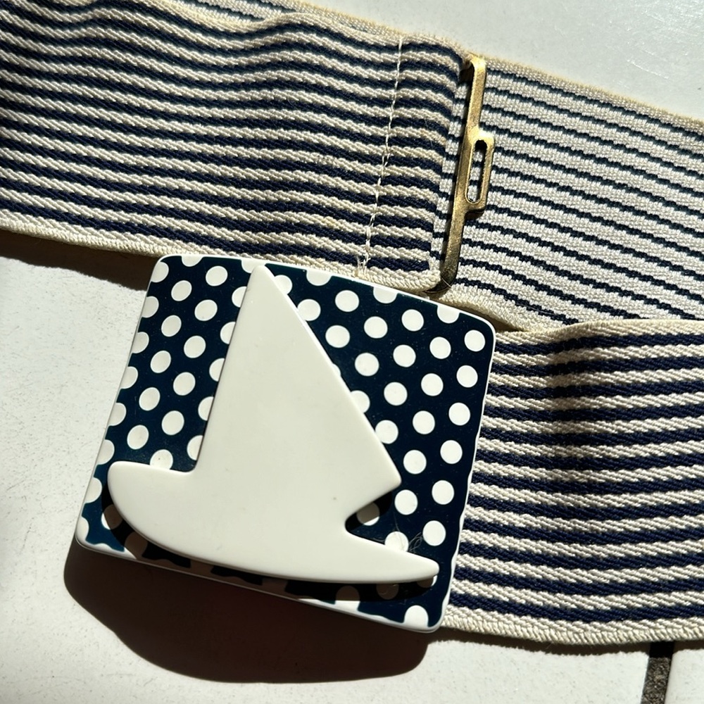 Retro sailor elastic belt